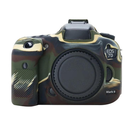 Soft and Protective Silicone Case for Canon DSLR Cameras on camouflage Canon EOS 7D Mark II body, soft stretchable protective cover