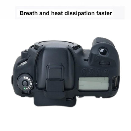 Soft and Protective Silicone Case for Canon DSLR Cameras — top view showing breathable, stretchable protective cover for camera body
