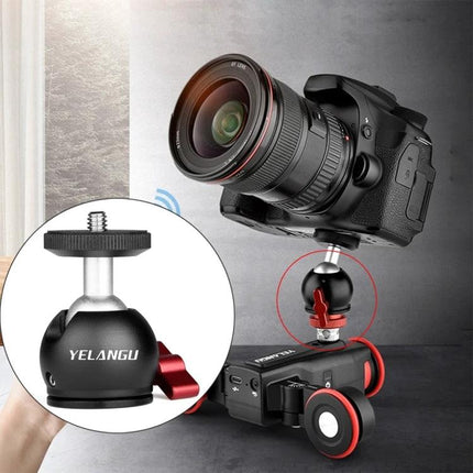 YELANGU Tripod Ball Head Adapter for Camera Positioning mounted under DSLR for precise angle adjustment and quick position changes