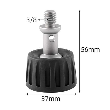 Bexin Stainless Steel Tripod Foot Spikes for Stable Use – stainless steel 3/8" spike with 37mm rubber base for improved tripod stability