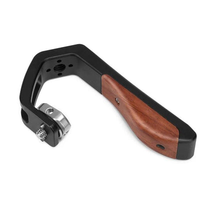 YELANGU Handheld Video Stabilizer Top Handle for Camera Cages aluminum alloy and wood grip for steady handheld shooting