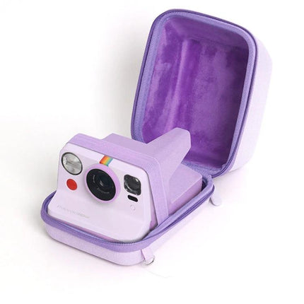 Shockproof EVA Camera Case for Polaroid One Step 2 - lavender protective hard shell with camera inside, detachable front and back covers