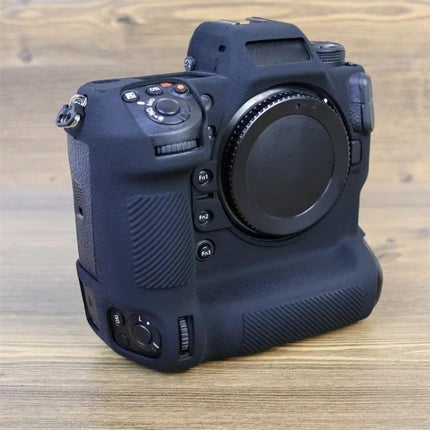 Soft Silicone Protective Case for Nikon Z9 Mirrorless Camera - black stretchable silicone cover protecting body and grip