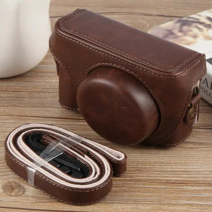 Leather Protective Case for Sony ZV-1F Vlog Camera with Strap