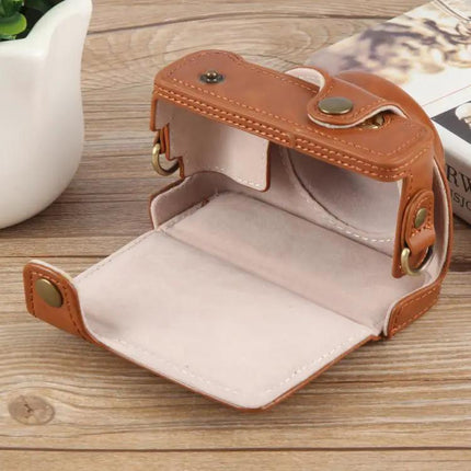 Leather Protective Case for Sony ZV-1F Vlog Camera with Strap