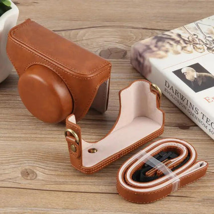 Leather Protective Case for Sony ZV-1F Vlog Camera with Strap
