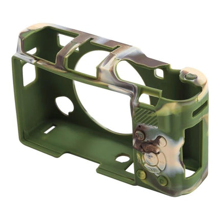 Silicone Protective Case for FUJIFILM X-A5 Camera Use - green camouflage soft silicone camera cover protecting body and buttons