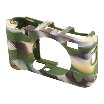 Silicone Protective Case for FUJIFILM X-A5 Camera Use - camo green silicone cover with full access to buttons and ports