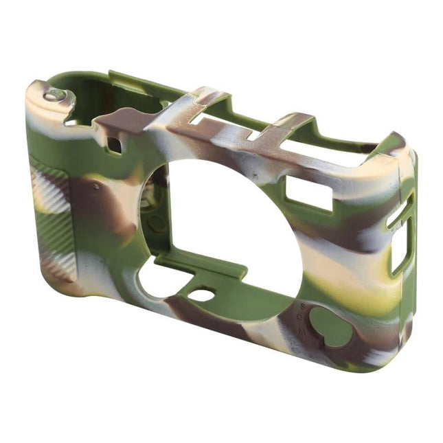 Silicone Protective Case for FUJIFILM X-A5 Camera Use - camouflage green soft stretchable protective cover