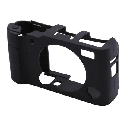 Silicone Protective Case for FUJIFILM X-A5 Camera Use - black soft stretchable silicone camera body cover protecting buttons and ports