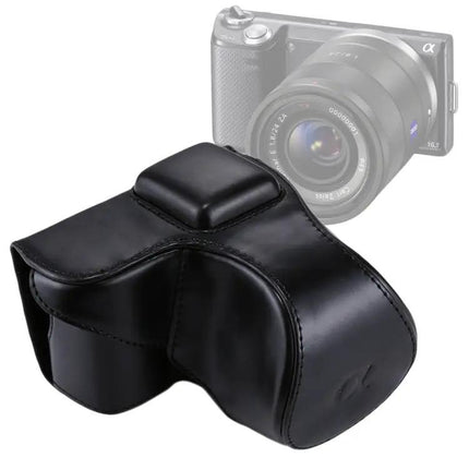PU Leather Protective Case with Strap for Sony Cameras