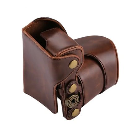 PU Leather Protective Case with Strap for Sony Cameras