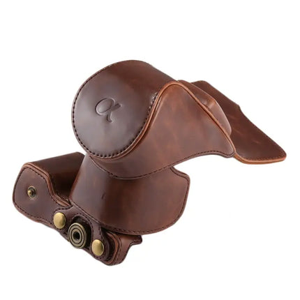 PU Leather Protective Case with Strap for Sony Cameras