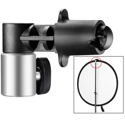 Reflector Holder Clip for Photography Studio Light Stands securely attaches reflector to light stand for portrait and product lighting setups