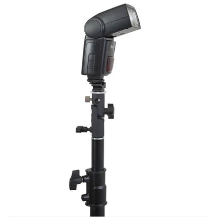 Versatile E-Type Bracket for Camera Flash and Umbrella Mounting on light stand with adjustable aluminum alloy swivel