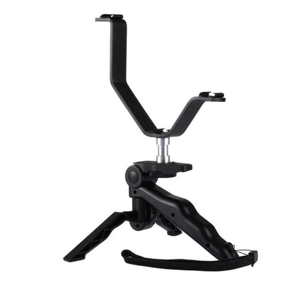 Adjustable Phone Holder for Daily Video Calls and Streaming, black foldable hands-free tripod and clamp for virtual meetings