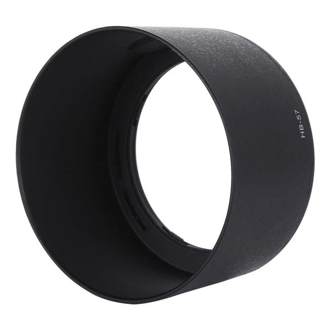Durable Lens Hood for Nikon 55-300mm Camera Protection — black PVC lens hood blocking stray light and shielding lens from debris and rain