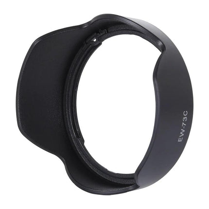 Lens Hood for Canon EF-S 10-18mm to Shade and Protect Camera – black PVC petal-shaped hood EW-73C for reducing flare and protecting lens