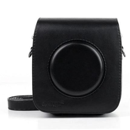 Vintage PU Leather Protective Case for FUJIFILM Instax SQ10 Camera black PU leather instant camera case with shoulder strap