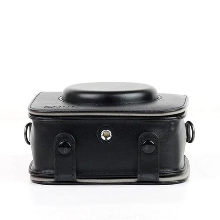 Vintage PU Leather Protective Case for FUJIFILM Instax SQ10 Camera black PU leather travel case with lens cover