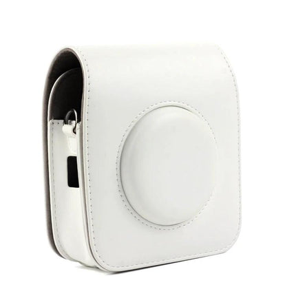 Vintage PU Leather Protective Case for FUJIFILM Instax SQ10 Camera white PU leather protective cover with front lens cap and quick access design