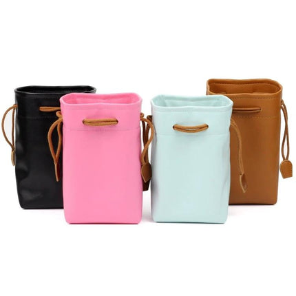 Protective Vintage PU Leather Case for Polaroid and Digital Cameras - four color compact protective camera cases (black, pink, mint, brown)