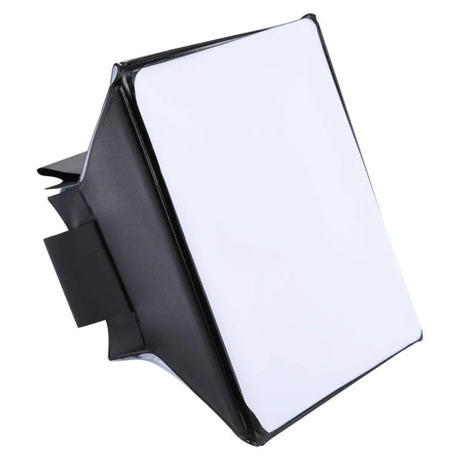 Foldable Soft Diffuser Cover for External Flash Lights, 10x13cm Size mounted on external flash to soften light for portraits and events