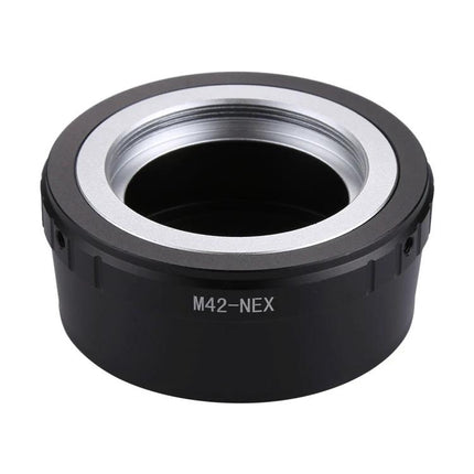 Lens Adapter for Connecting M42 Lenses to Sony NEX Cameras - black M42-NEX mount adapter for using vintage lenses on Sony NEX bodies