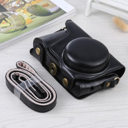PU Leather Protective Case for Samsung Galaxy Cameras black compact travel camera cover with detachable strap