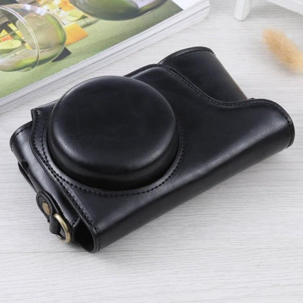 PU Leather Protective Case for Samsung Galaxy Cameras in black, durable travel camera cover protecting lens and body