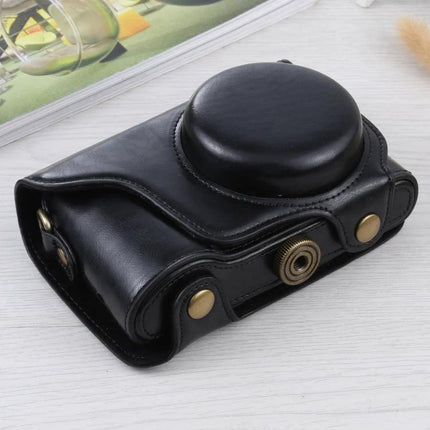 PU Leather Protective Case for Samsung Galaxy Cameras black vintage-style durable travel camera cover