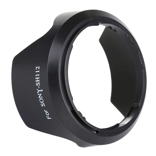 Sony Lens Hood Shade for Everyday Photography Protection - black PVC lens hood for Sony E18-55mm F3.5-5.6, blocks flare and shields lens