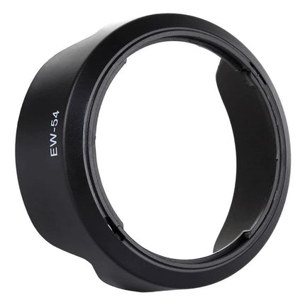 Lens Hood Shade for Canon EF-M 18-55 Camera Lens - black PVC lens hood EW-54 for reducing flare and protecting lens