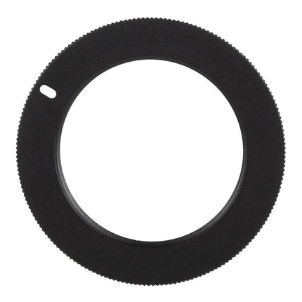 M42 Lens Adapter Ring for Nikon AI Mount and Macro Use — black metal adapter connecting M42 lenses to Nikon AI for manual macro photography