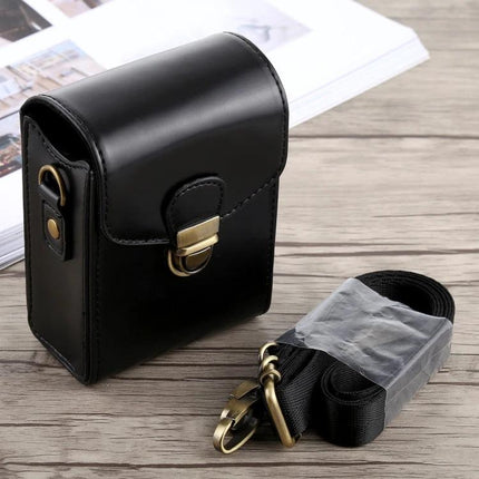 PU Leather Protective Case for Cameras with Hand Straps in black for Canon G7X II and Sony RX100 series, travel-ready protective camera case