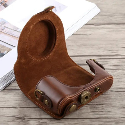 Soft PU Leather Camera Case with Strap for Sony Cameras