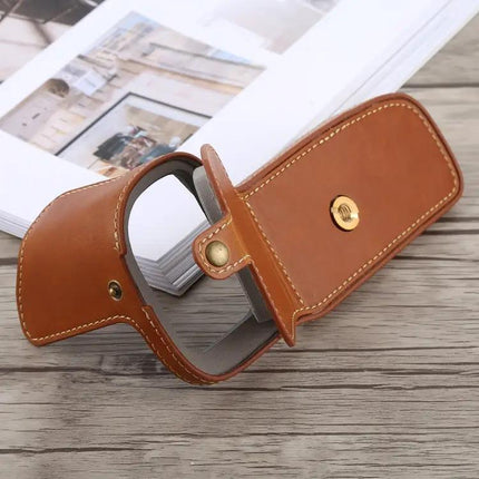 Protective PU Leather Half Case with Thread for Canon Cameras