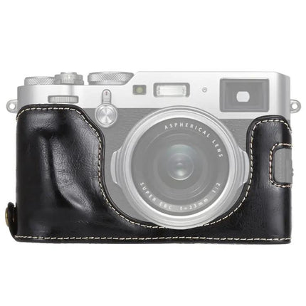 Protective PU Leather Half Case for Fujifilm X100F Camera Protection