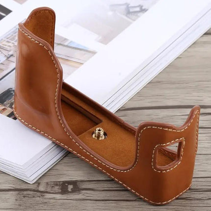 Protective PU Leather Half Case for Fujifilm X100F Camera Protection