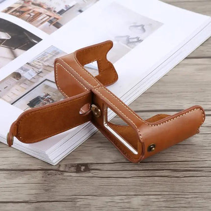Protective PU Leather Half Case for Fujifilm X100F Camera Protection