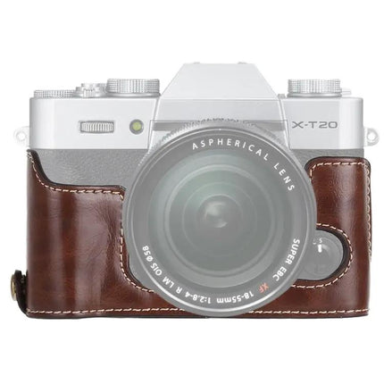 PU Leather Half Case for Fujifilm X-T10 and X-T20 Cameras