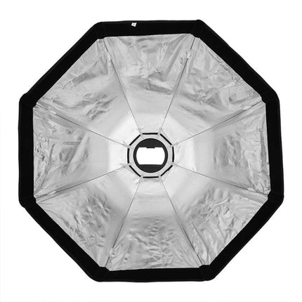 Triopo 90cm Octagon Softbox for Flash Photography Diffusion - top view showing 8-pole silver reflective interior