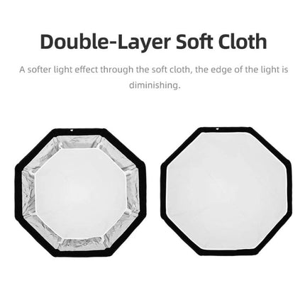 Triopo 90cm Octagon Softbox for Flash Photography Diffusion showing double-layer soft cloth and octagonal inner reflector