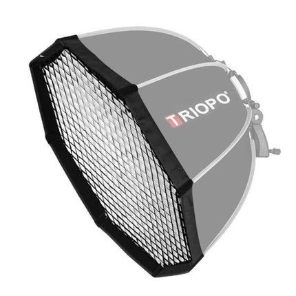 Triopo 65cm Honeycomb Octagon Softbox for Studio Lighting showing front honeycomb grid and octagonal softbox