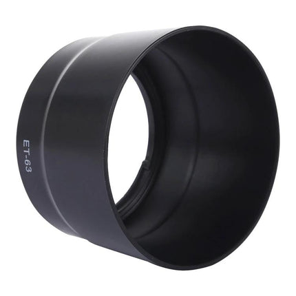 Lens Hood Shade for Protecting Canon Camera Lenses from Light and Debris black PVC ET-63 cylindrical hood reducing flare and shielding from dust and rain