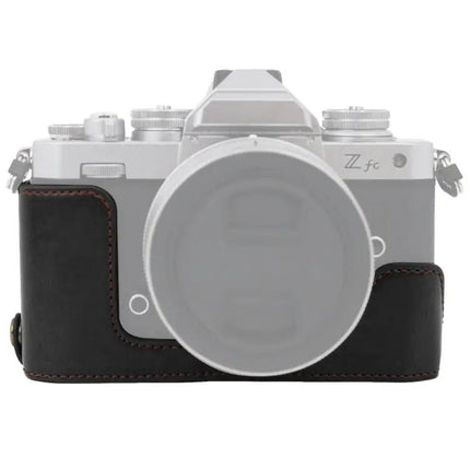 PU Leather Half Case for Nikon Z fc with 1/4 Inch Thread
