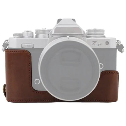 PU Leather Half Case for Nikon Z fc with 1/4 Inch Thread