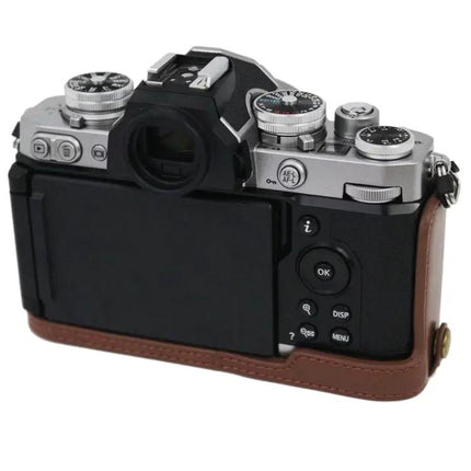 PU Leather Half Case for Nikon Z fc with 1/4 Inch Thread
