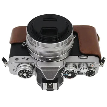 PU Leather Half Case for Nikon Z fc with 1/4 Inch Thread