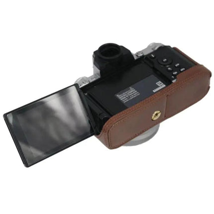PU Leather Half Case for Nikon Z fc with 1/4 Inch Thread